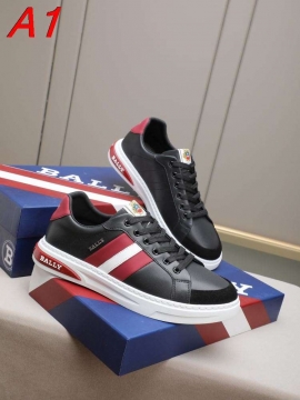 2026年夏新作【Burberry】ローカットスニーカー レザー 型押し ストライプ BLACK×RED×チェック パーティー 