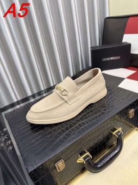 2026入荷しました【Armani】ローファー スエード 狮头金饰 ブラック×ゴールド ビジネス 