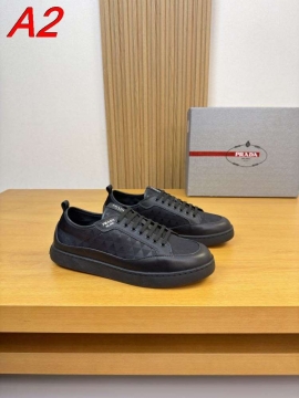 2026発売中！【Prada】スニーカー ファブリック×レザー PRADA MILANO标识  White カジュアル 
