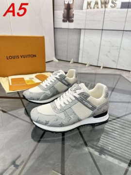2026新作発表【Louis Vuitton】スニーカー メッシュ×レザー モノグラム ロゴ グレー ストリート 