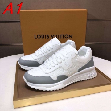 2026新作【Louis Vuitton】チャンキースニーカー レザー×レザー モノグラム ロゴ :white ストリート 
