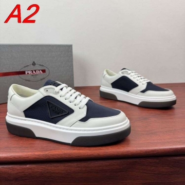 2026新作登場！【Prada】チャンキースニーカー レザー 倒三角标识 ベージュ カジュアル 