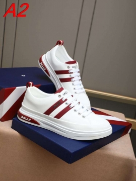 2026新作【Burberry】ローカットスニーカー レザー ストライプ×ゴールド BLACK×RED カジュアル 