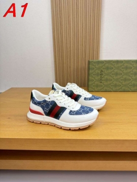 2026年夏新作【Gucci】チャンキースニーカー スエード×メッシュ ウェブストライプ カーキ ストリート 