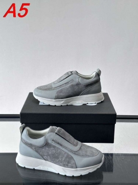 2026入荷【BOSS】スリッポン スエード×レザー 松紧带 BLACK×WHITE カジュアル 