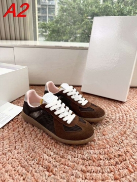 2026発売中！【MM6 Maison Margiela】スニーカー メッシュ×スエード 德训鞋款式 グレー×ホワイト ストリート 