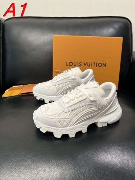 2026年夏新作【Louis Vuitton】チャンキースニーカーレザー×メッシュ モノグラム徽章 :white ストリート 