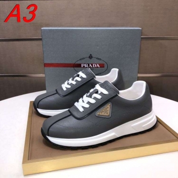 2026新作発表【Prada】スニーカー レザー キルティング纹様 白い厚底  White カジュアル 