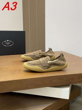 2026新作発表【Prada】ローファー スエード 币形装饰 グレー カジュアル 