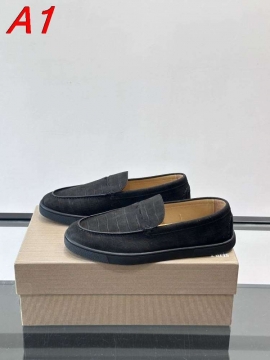 2026入荷【Christian Louboutin】ローファー スエード ウェルト縫製  ブラック×ブラウン ビジネス 