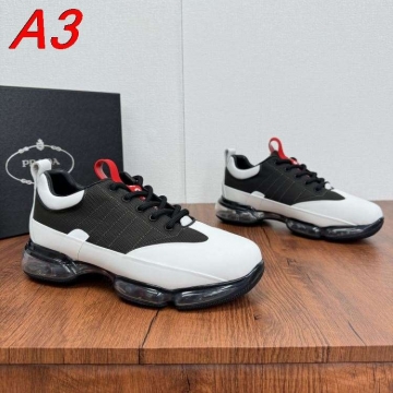 2026発売中！【Prada】スニーカー メッシュ 赤ループ Black ストリート 