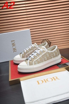 2026入荷しました【Dior】スニーカー キャンバス×レザー CD柄 白底 ネイビー×ホワイト カジュアル 