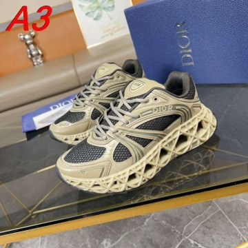 2026新作発表【Dior】チャンキースニーカー メッシュ×银灰装飾 银装飾×镂空底 ホワイト×グレー カジュアル 