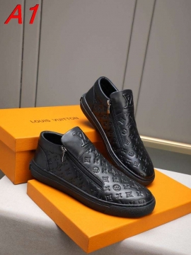 2026発売【Louis Vuitton】ブーツ レザー モノグラム ビット装饰  블랙 ビジネス 