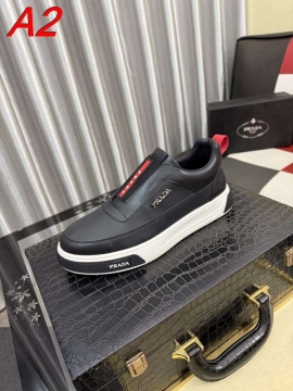 2026入荷しました【Prada】スリッポン レザー 赤リボン装饰 ホワイト パーティー 