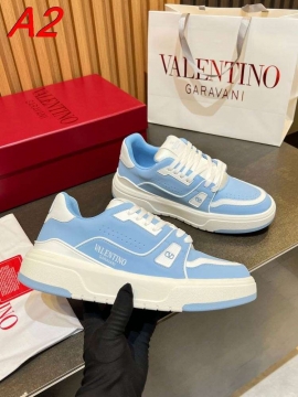 2026新作発表【Valentino】スニーカーレザー VALENTINO Logo Brand Logo 白×イエロー カジュアル 