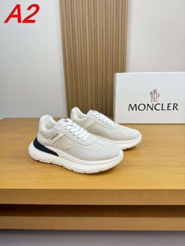 2026発売中！【Moncler】スニーカーメッシュ×スエード トリコロール 山峰ロゴ :black ストリート 
