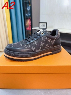 2026入荷しました【Louis Vuitton】スニーカー デニム×レザー モノグラム ブルー×ホワイト ストリート 