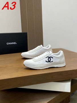 2026発売【Chanel】スニーカー ファブリック×スエード ロゴプリント 、ブラック×ホワイト カジュアル 