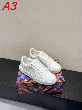 2026発売中！【Louis Vuitton】スニーカーレザー×キャンバス モノグラム ロゴ :black ストリート 