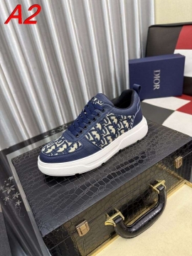 2026入荷しました【Dior】スニーカー レザー×モノグラム柄 白底 ブラック×ホワイト カジュアル 