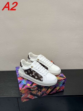 2026発売中！【Louis Vuitton】スニーカーレザー×キャンバス モノグラム ロゴ :black ストリート 