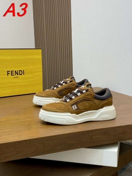 2026入荷【Fendi】チャンキースニーカー レザー FF柄 白底 ブラック×ホワイト カジュアル 