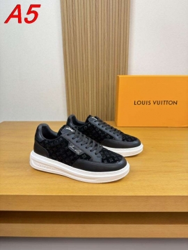 2026新作登場！【Louis Vuitton】スニーカー レザー×キャンバス モノグラム ホワイト×グレー ストリート 