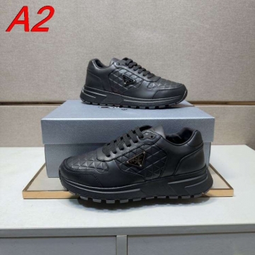 2026入荷【Prada】チャンキースニーカー レザー キルティング 倒三角标识  White カジュアル 