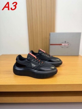 2026入荷【Prada】チャンキースニーカー メッシュ 赤PRADA饰带 Black ストリート 