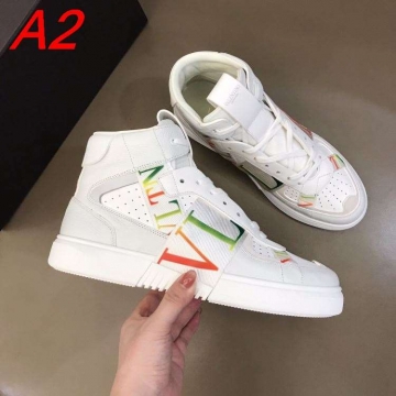 2026新作登場！【Valentino】スニーカーメッシュ VLTN漸変字 Logo ハイカット 黒 ストリート 