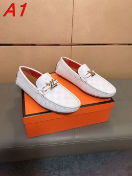 2026新作発表【Louis Vuitton】ローファー レザー VL Logo装饰 ビジネス 