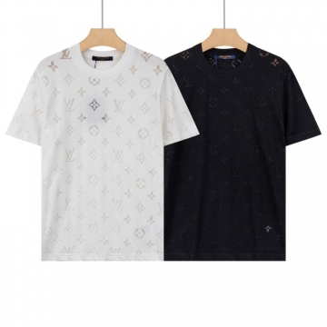 2026 ルイヴィトン 夏コーデ クルーネック半袖Tシャツ ゆったりドロップショ...