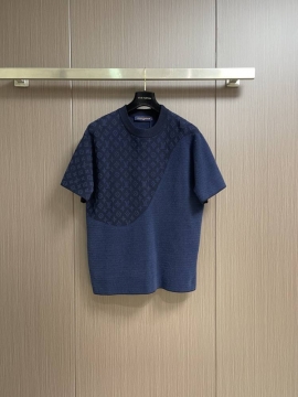 2026 ルイヴィトン 夏新着 ジャカード×プリント クルーネック半袖Tシャツ シンプル合わせやすい ブランド コピー