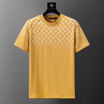 2026 ルイヴィトン 夏新着 ハイエンド クルーネック半袖Tシャツ ゆったりドロップショルダー シンプル ブランド コピー