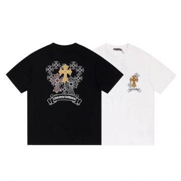 2026 クロムハーツ 夏先行販売 ハイエンドカスタム クルーネック半袖Tシャツ 欧州サイズ大きめ ベーシ 117 ブランド コピー