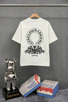 2026 クロムハーツ 夏新着 ベーシック クルーネック半袖Tシャツ 欧州サイズ大きめ きめ細かく柔らかな ブランド コピー