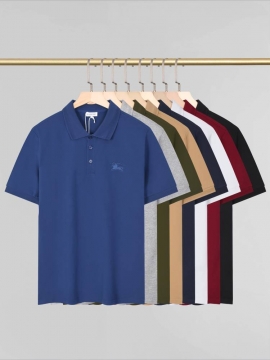 2026 バーバリー 夏新着 デイリー ポロカラー半袖Tシャツ ゆったりドロップショルダー ブランド コピー