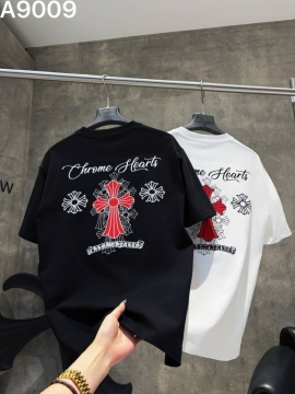 2026 クロムハーツ 夏先行販売 ハイエンドカスタム クルーネック半袖Tシャツ 欧州サイズ大きめ トレン ブランド コピー