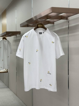 2026 ディオール 夏おすすめ フラワー刺繍 クルーネック半袖Tシャツ 洗濯耐久性抜群 ブランド コピー