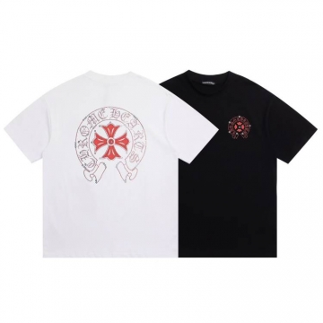 2026 クロムハーツ 夏先行販売 ハイエンドカスタム クルーネック半袖Tシャツ 欧州サイズ大きめ ヴィン ブランド コピー