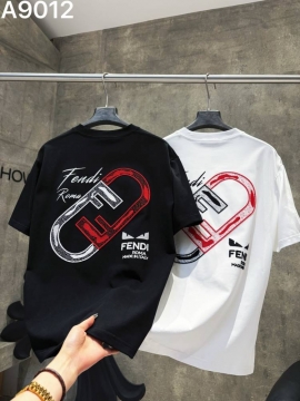 2026 フェンデイ 夏先行販売 ハイエンドカスタム クルーネック半袖Tシャツ 欧州サイズ大き カジュア ブランド コピー