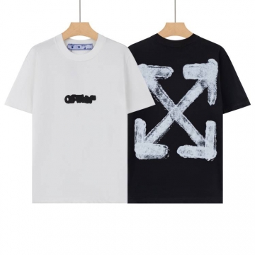 2026 オフホワイト 夏新着 クルーネック半袖Tシャツ リラックスオーバーシルエット 快適フィット ブランド コピー