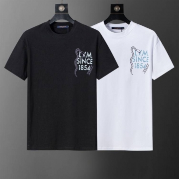 2026 ルイヴィトン 夏新着 クルーネック半袖Tシャツ リラックスオーバーシルエット ヴィンテージ ブランド コピー