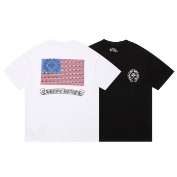 2026 クロムハーツ 夏先行販売 ハイエンドカスタム クルーネック半袖Tシャツ 欧州サイズ大きめ ベーシック ブランド コピー