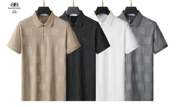 2026 バレンシアガ 夏新着 スリムフィット ポロカラー半袖Tシャツ シンプル...