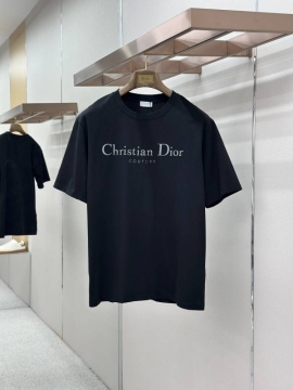 2026 ディオール 夏コーデプリントヴィンテージウォッシュクルーネックTシャツ...