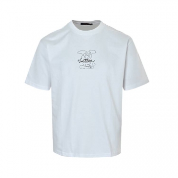 2026 ルイヴィトン 夏ニュー プリント コットン100% クルーネック半袖Tシャツ 洗濯耐久性抜群 ブランド コピー