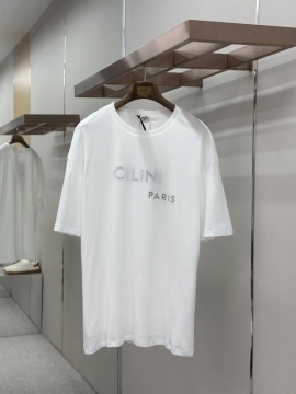 2026 セリーヌ 夏新着 プリントロゴ クルーネック半袖Tシャツ デイリービジカジカジュアル ブランド コピー