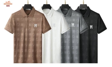 2026 エルメス 夏新着 スリムフィット ポロカラー半袖Tシャツ シンプル合わせやすい ベーシック ブランド コピー